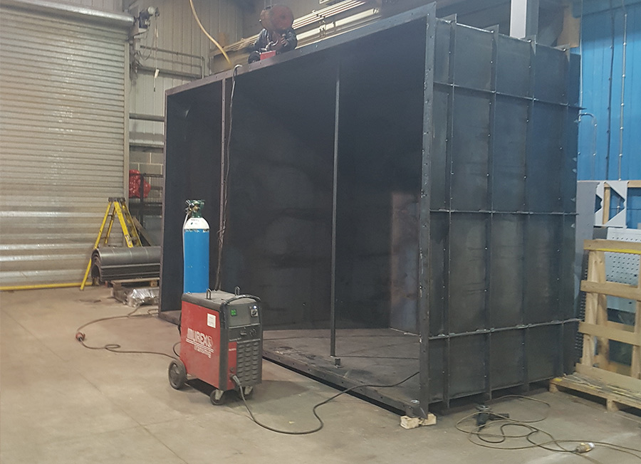 fabricated steel container