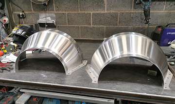 bespoke curved metal fixings